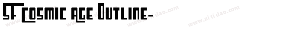 SF Cosmic Age Outline字体转换